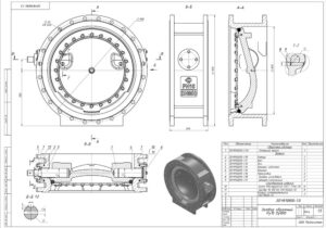 Cast iron swing check valve 19ч19р Dn800 Pn1,0