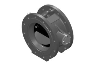 Cast iron swing check valve 19ч24бр Dn300 Pn1,6