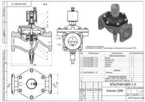 Cast iron solenoid globe valve 15кч888р Dn65 Pn1,6