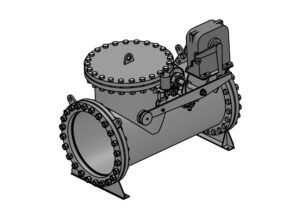 Клапан відсічний газовий швидкодіючий (КВГ) Dn700 Pn1,2